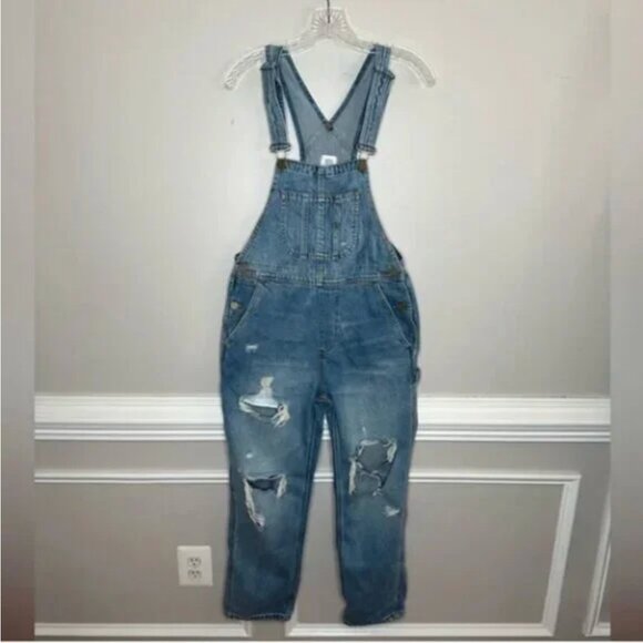 BDG Oversized Distressed Denim Overalls from Urban Outfitters Size XS - Picture 3 of 10